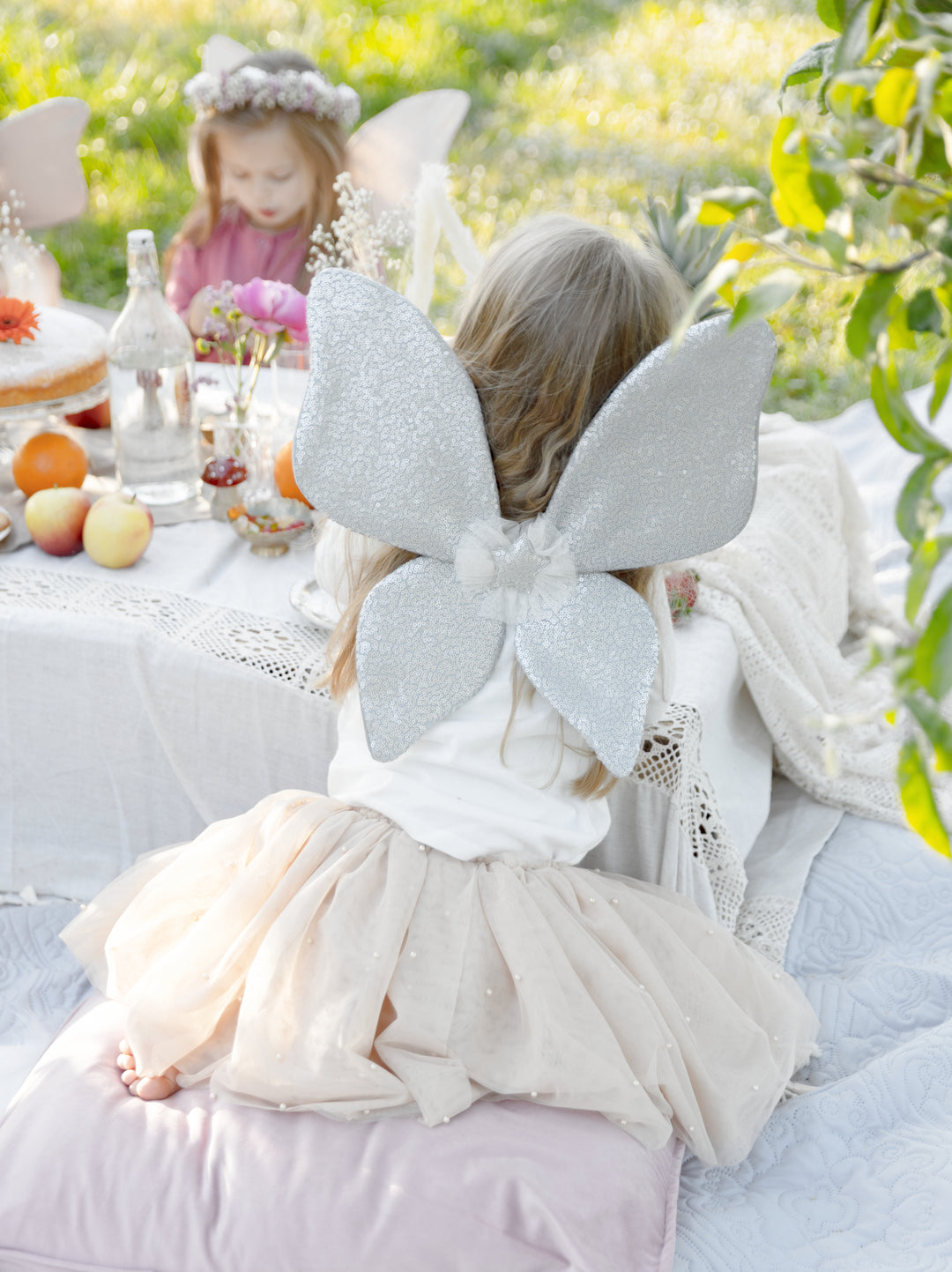 Sequin fairy wings Aurelia | antique silver